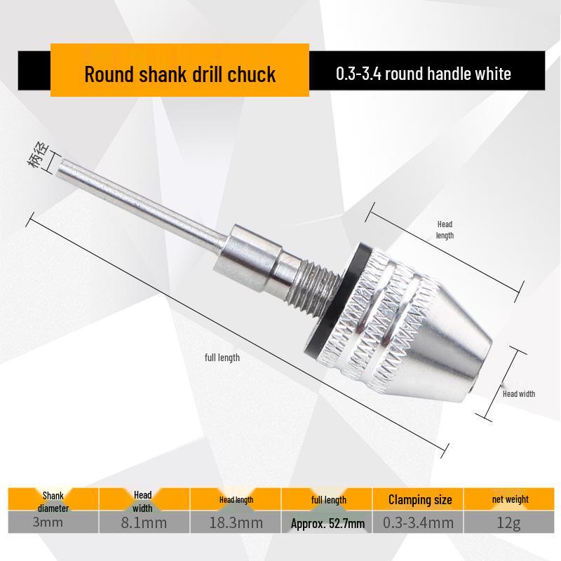 Hex Shank 3-Jaw Drill Chuck Adapter for Quick Electric Grinder