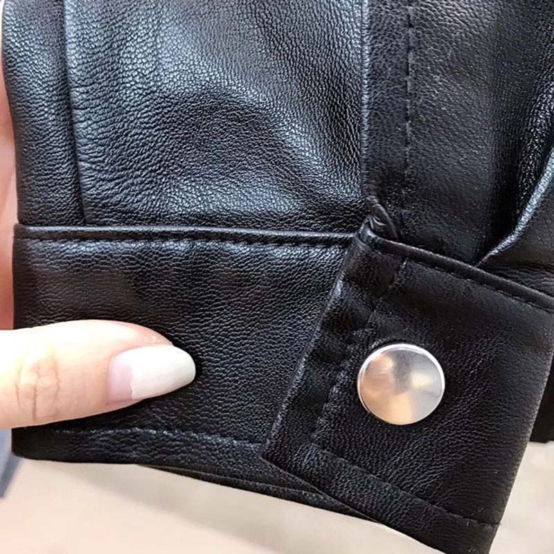 Leather Jacket for Women Autumn Winter Windbreaker Oversize Waterproof Casual Jacket