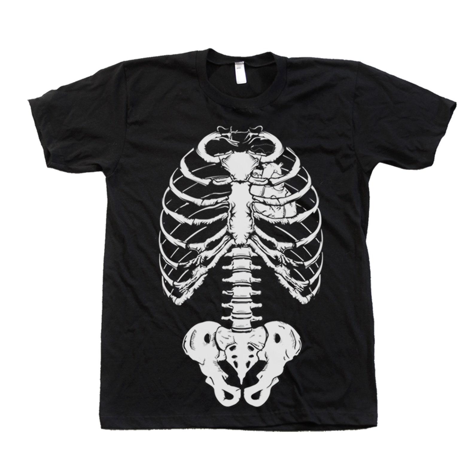 Skeleton T-Shirt: Funny Gothic Halloween Party Tee XXL