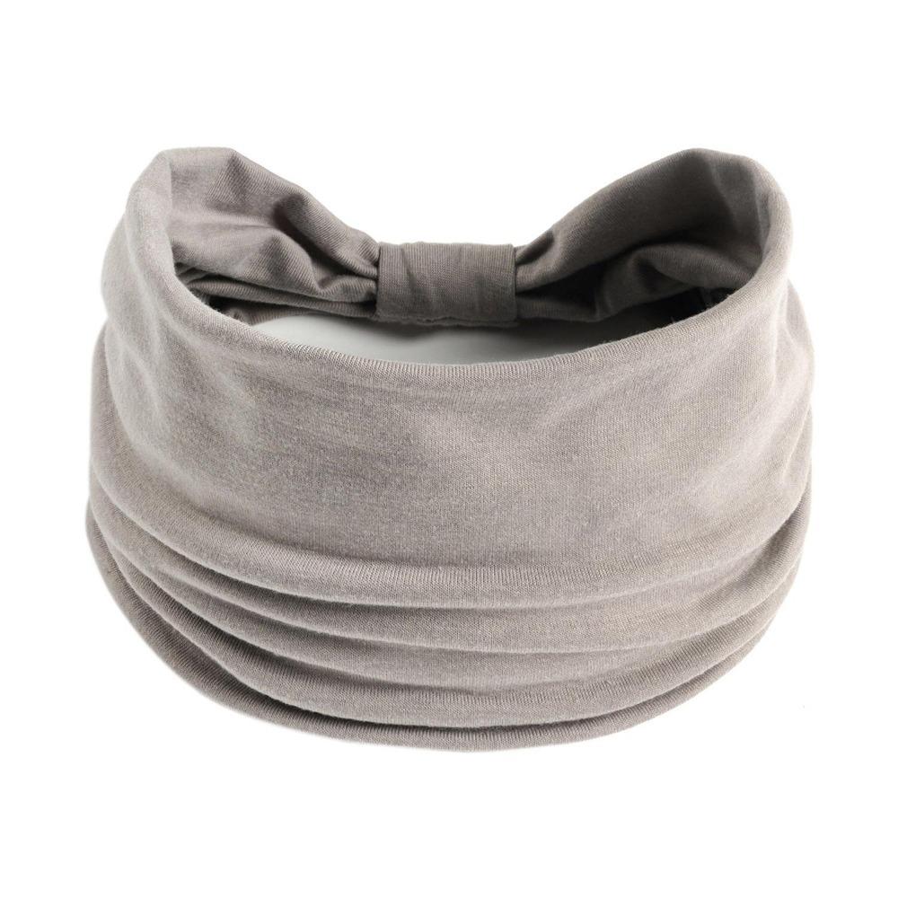 1PC Boho Solid Color Wide Headbands Vintage Knot Elastic Turban Headwrap for Women Girls Soft Bandana Accessories Hair