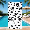 Klassisches Schwarz-Weiß-Kuhflecken-Print Strandtuch Sandfreies Schnelltrocknendes Weiches Saugfähiges Handtuch Pool Yoga Camping Sommer Reise Decke