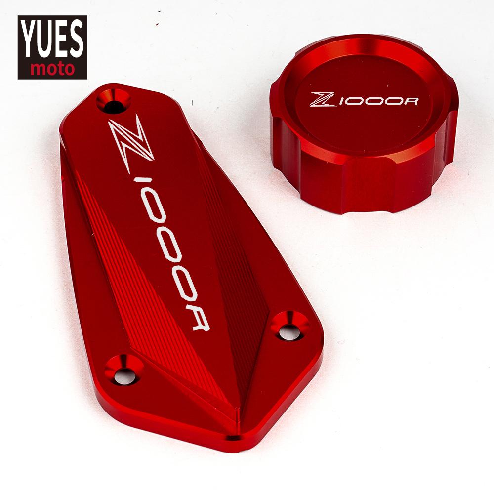 Moto příslušenství Hliníkový přední a zadní válec brzdové kapaliny Krytka hlavní nádržky pro KAWASAKI Z1000R Z1000