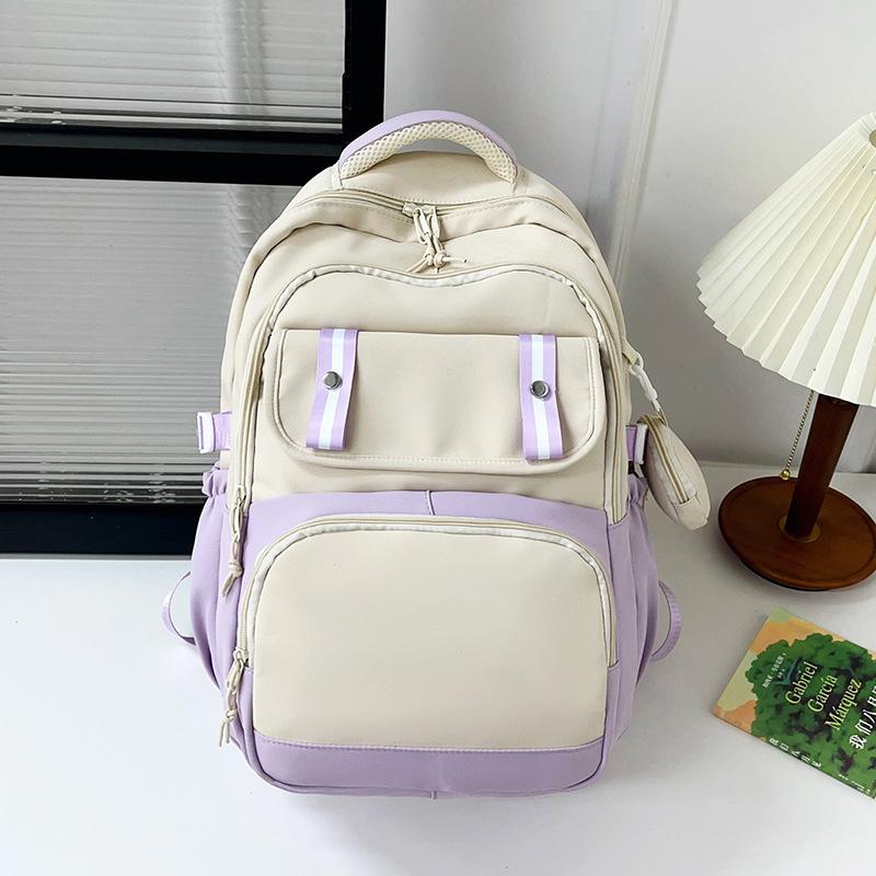 Schoolbag1011 winter new high value fashion light simple student bag tide Korean version large capacity travel backpack