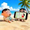 Supporto per Telefono Crayon Shin-chan - Supporto da Scrivania Figura Anime Kawaii per Telefoni, Modello Cartone Animato Carino per Guardare la TV Decorazione da Collezione