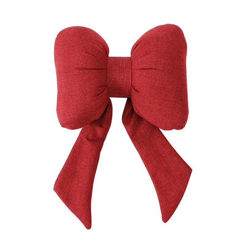 Car Headrest Bowknot Neck Support Pillow - Cervical Seat Cushion Pair