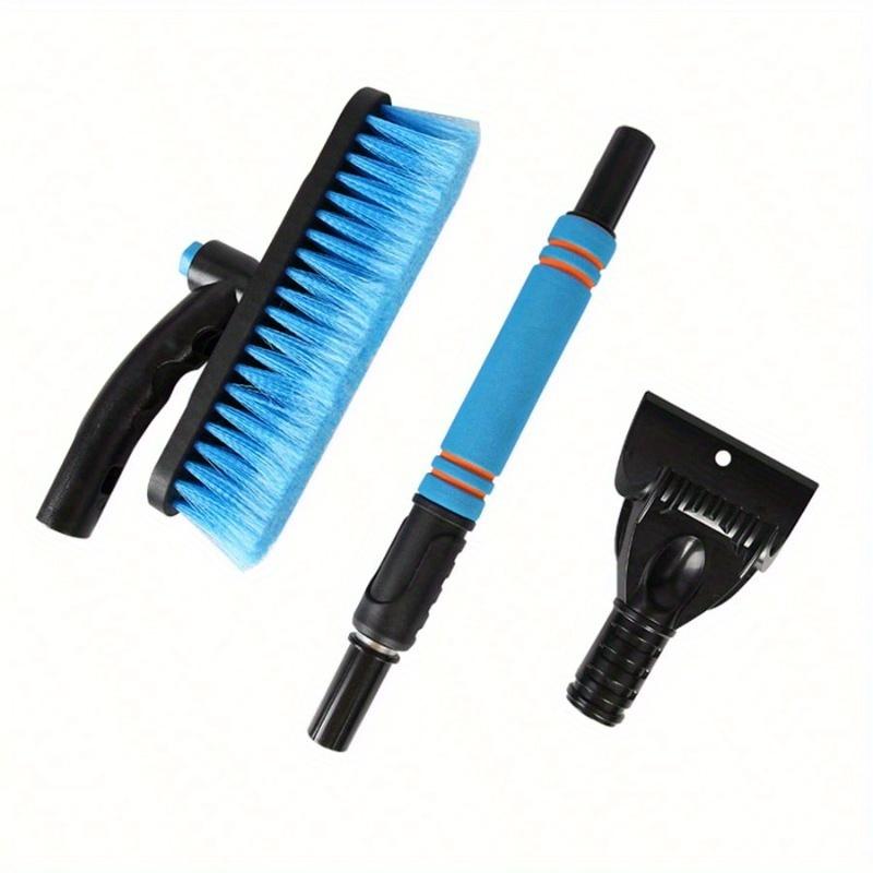 3-In-1 Car Snow Scraper with Broom, 360° Rotating Ice Broom, Detachable Snow Shovel, Extendable Snow Brush, Foam Handle, for Car, Truck