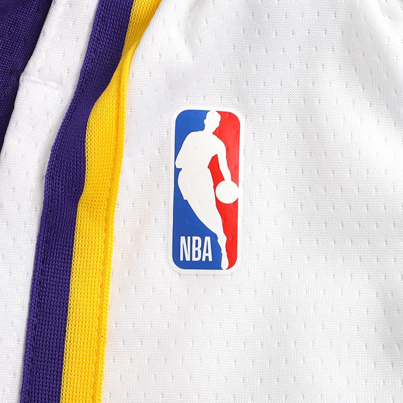 Nike Lakers Basketball Training Shorts Kids Bottoms White 3Z2B7BCQK-LAK