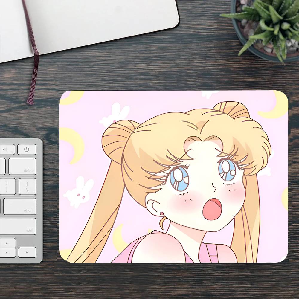 Anime Mousepad Small LockEdge Mouse Pad For Gamers Computer Desk Pad Rectangular S-Sailors Moons Anti-slip Rubber