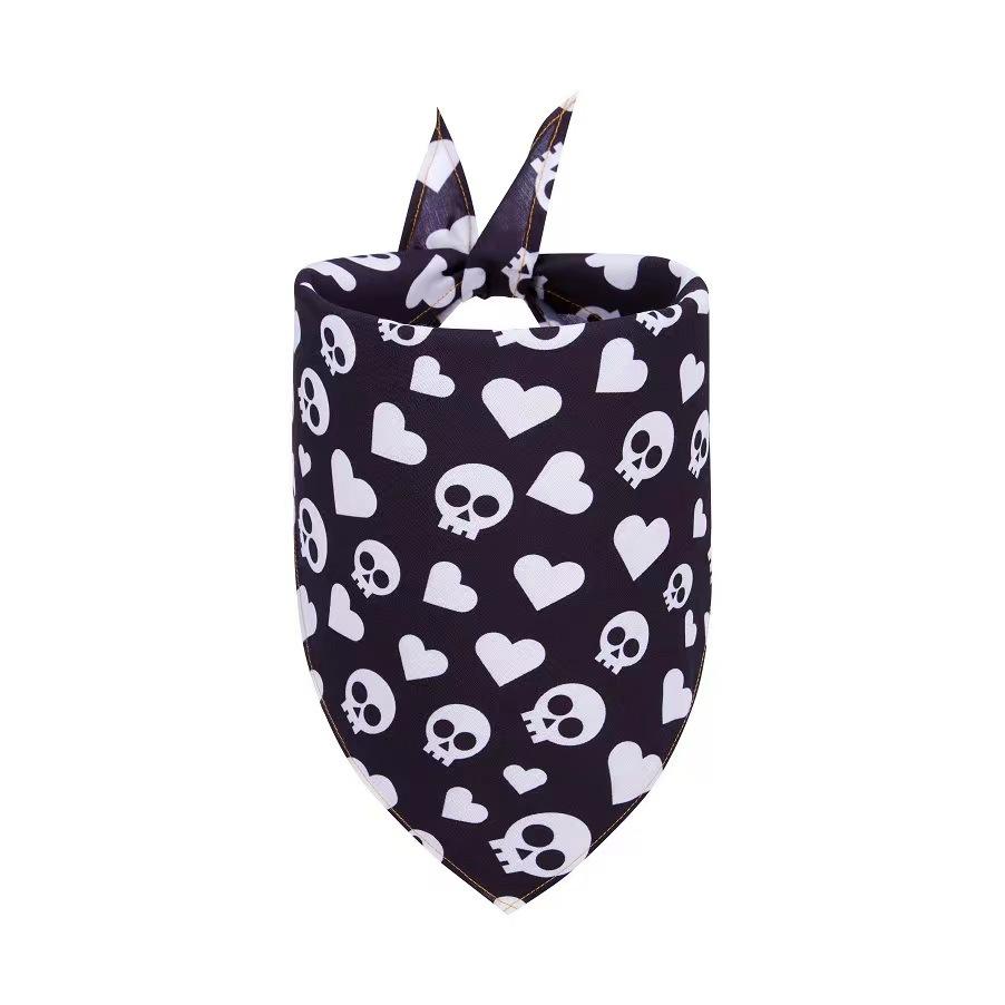Halloween Pet Bandana Bib Polyester Triangle Scarf for Cats Dogs Fashion Accessory Holiday Costume Dress Up