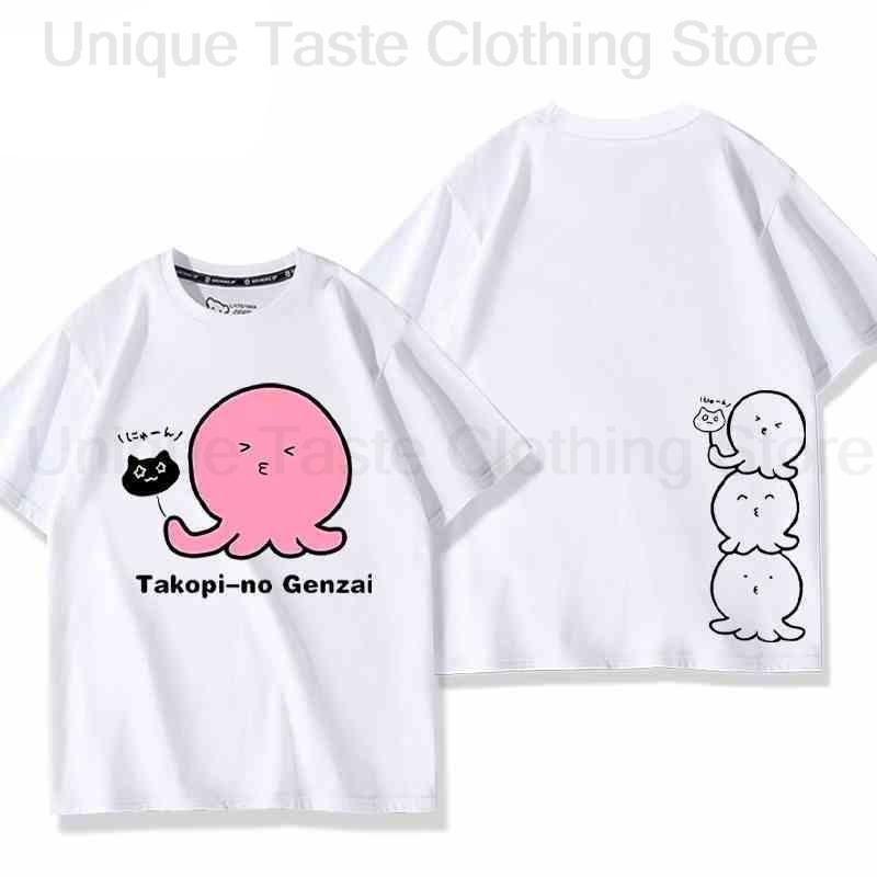 Takopis Original Sin T Shirt Fashion Cartoon Cute Tako B Print Tshirt Unisex Women High Quality Loose Cotton Short Sleeve Tee Tops