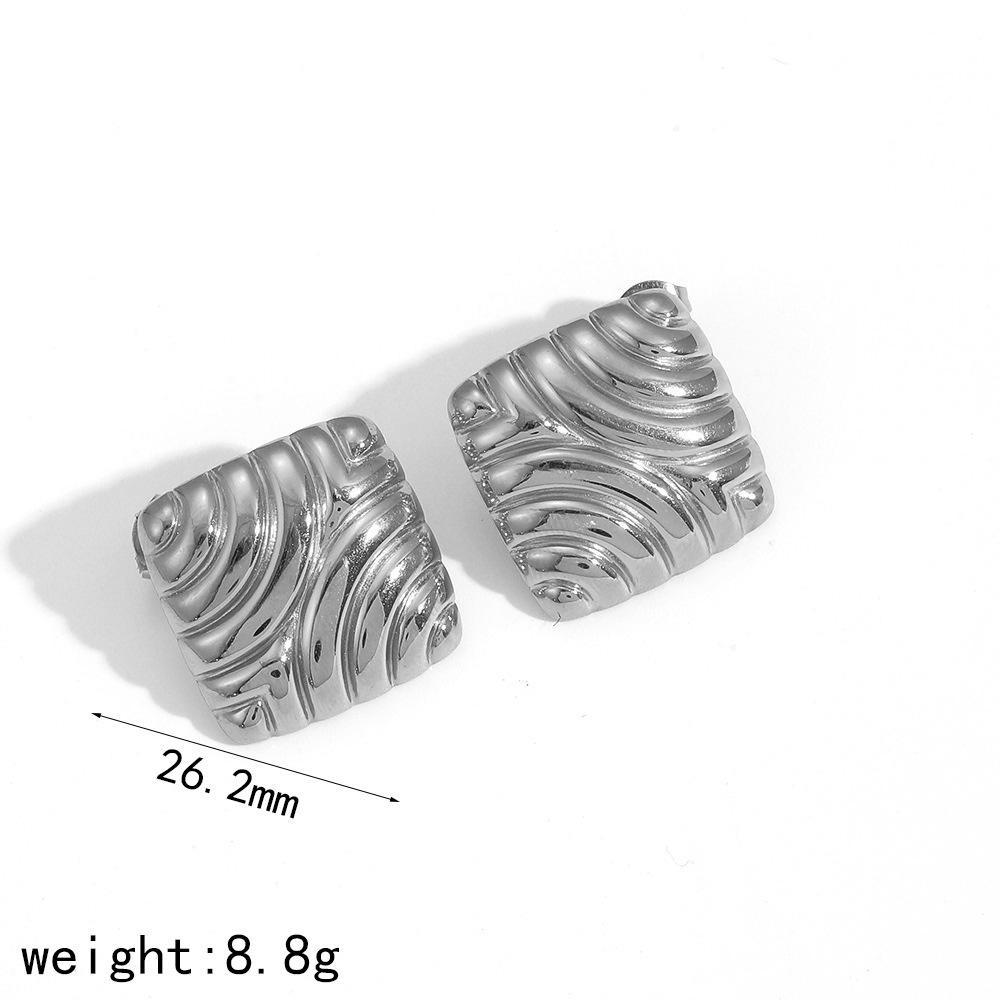 

Серьги-гвоздики из нержавеющей стали 18 карат, женские модные универсальные серьги с резьбой из титановой стали, серьги не выцветают