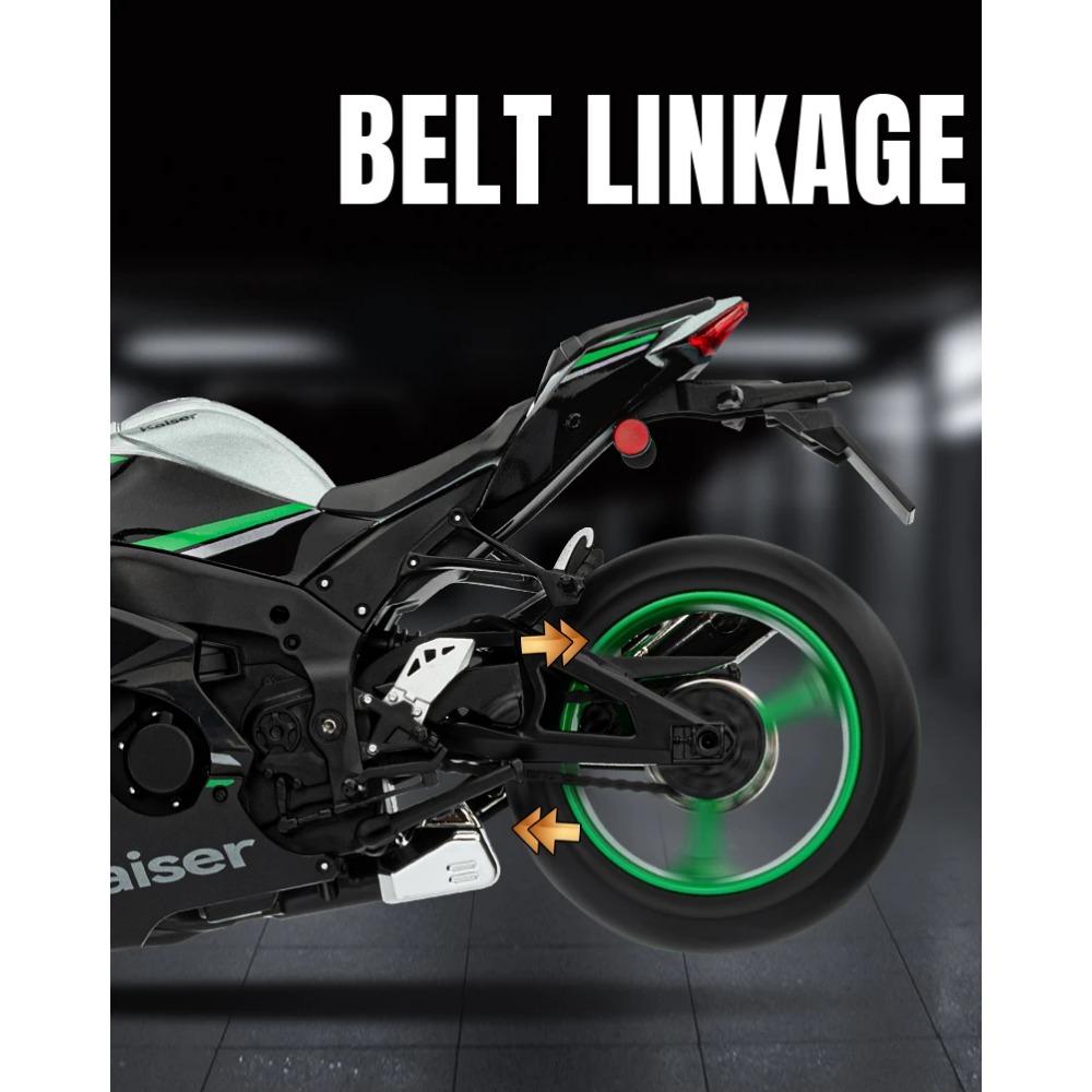 1/9 Scale Kawasaki Ninja ZX-10R Supermotor Alloy Metal Diecast Model Motorcycle Classic Ornaments Ornaments Outdoor Hobby Collection