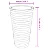Vidaxl Donica Z Pojemnikiem Wewnętrznym, Antracyt, 8/22 L, Pp, Prążki