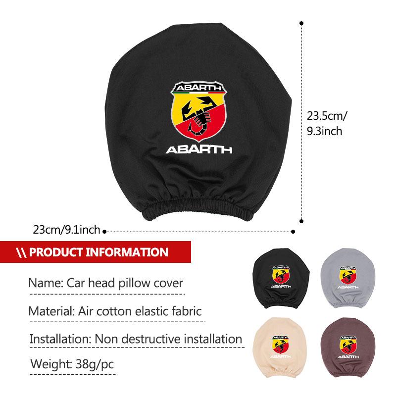 Autositz Kopfstütze Nackenkissen Staubdichte Schutzhülle Für Abarth FIAT 500 Ducato Stilo Palio UNO Astra Bravo Tipo