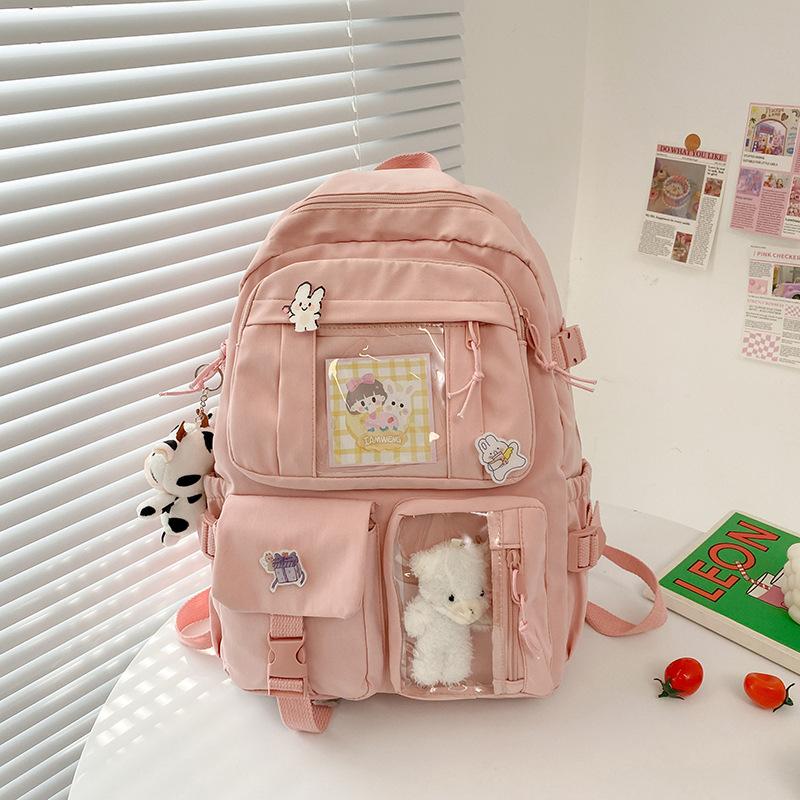 Cute Cartoon Girl Backpack, Girls' High-end Schoolbag, Instagram High Appearance Level Backpack, Lightweight Student Schoolbag
