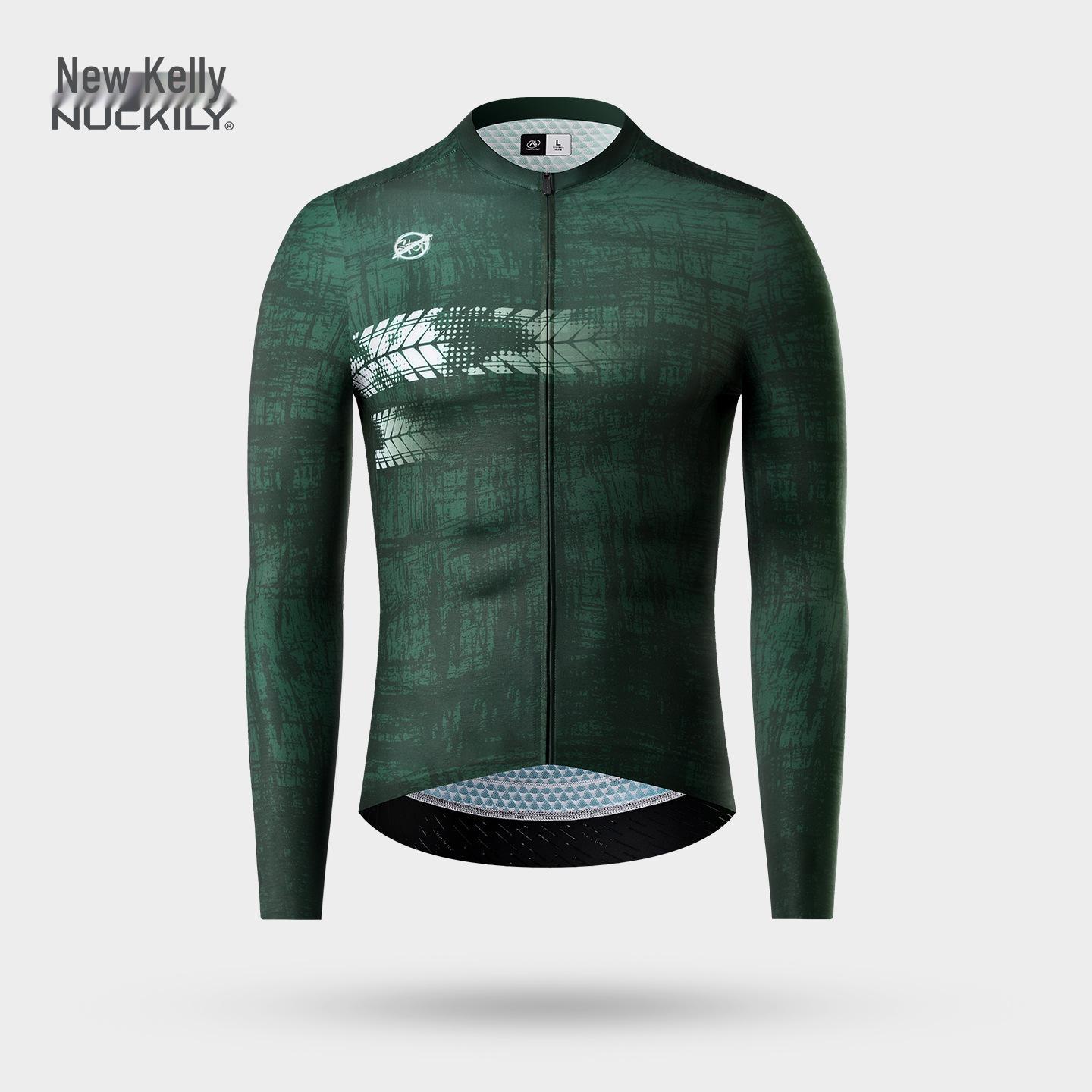 

NUCKILY Men s Long Sleeve Cycling Jersey - Breathable, Sun Protection, Ideal for Spring, Summer, and Autumn 2026. XXL темно-зеленого