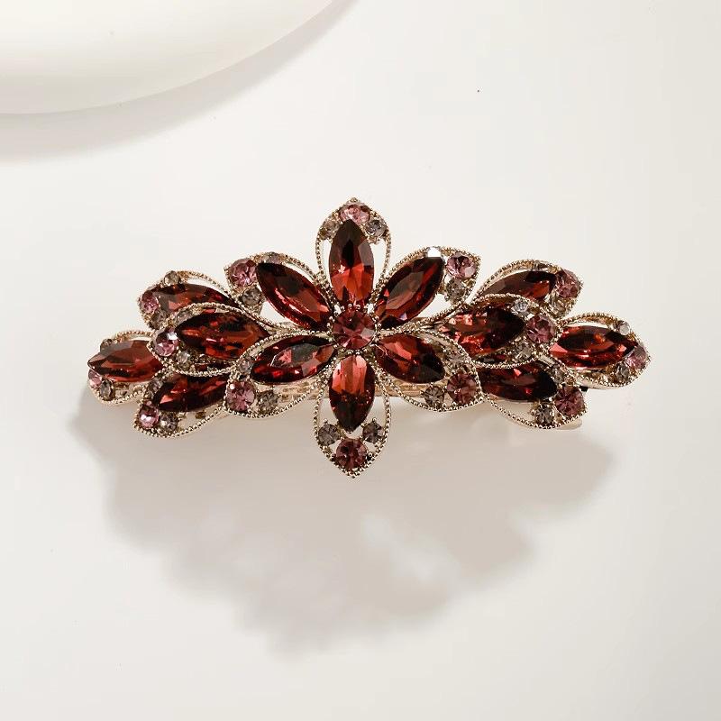 Presilhas de Cabelo Femininas de Alta Qualidade, Toque de Luxo Leve e Sofisticado, Presilhas de Cabelo com Mola de Cristal, Modernas