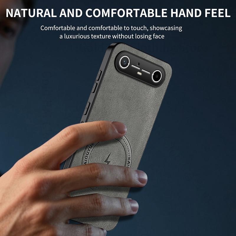 For Magsafe Magnetic Wireless Charging Case For Tecno Spark Go Slim 5G PU Leather Shockproof Cover For TECNO Camon 40 30 Pro 5G