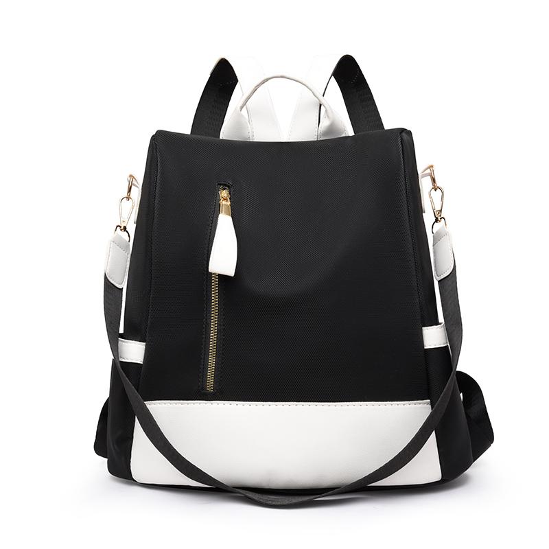 

Женский дорожный рюкзак, большой вместимости, застежка-молния, трансформируемый дизайн сумки через плечо, идеально подходит для школы, работы или путешествий чёрный