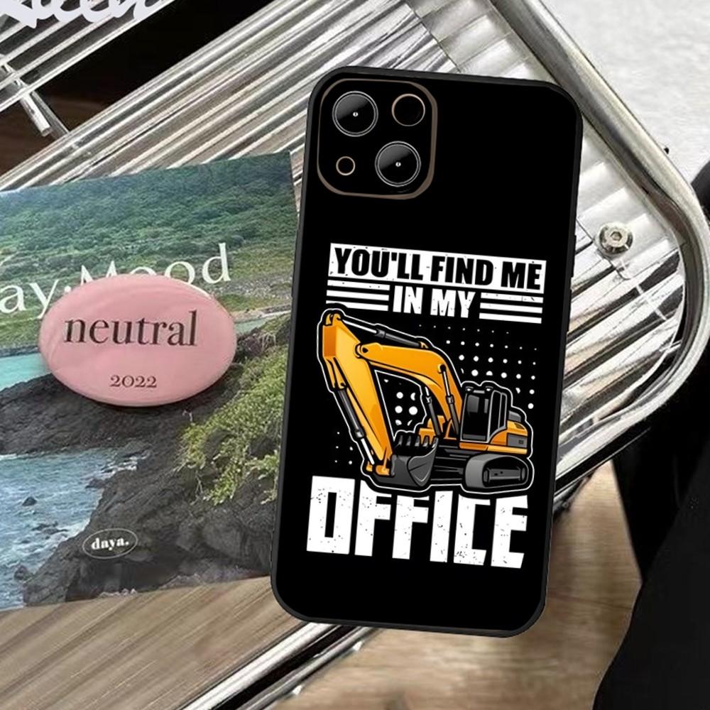 Excavator Car Phone Case Phone Case For Apple iPhone 15,14,13,12,11,XS,XR,X,8,7,Pro,Max,Plus,mini Silicone Black Cover