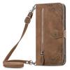 Étui de luxe Honor Magic 8 7 6 Pro 6 Lite 5G Bandoulière Fermeture Éclair Cuir Funda Honor Magic7 Pro 8 Lite Magic6 Pro Portefeuille Housse Livre