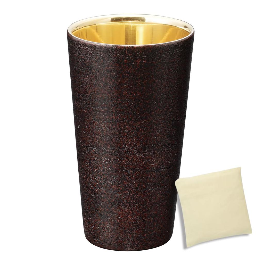 Tsubame Yamanaka Lacquer Straight Glass Double Walled Lacquer X 300cc Eco Bag Made In Made In Japan J-kitchens-bag Oboro/Red 7.5cm 12.5cm /