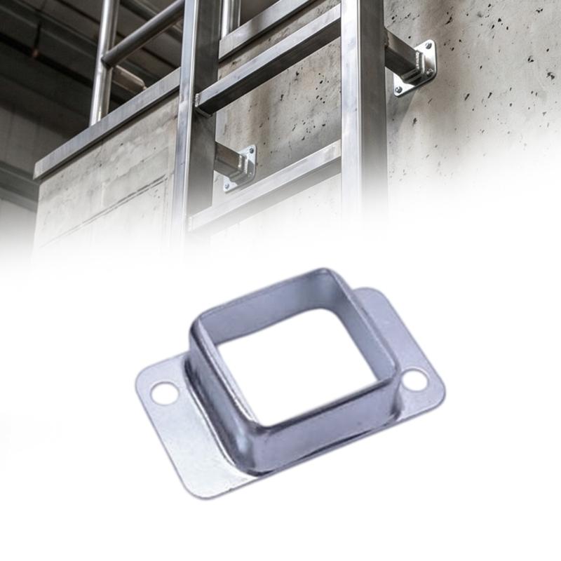 Fence Wall Mount Bracket Replacement Double Flange Square Brackets Deck Fence Wall Mount Rail End Bracket Connector
