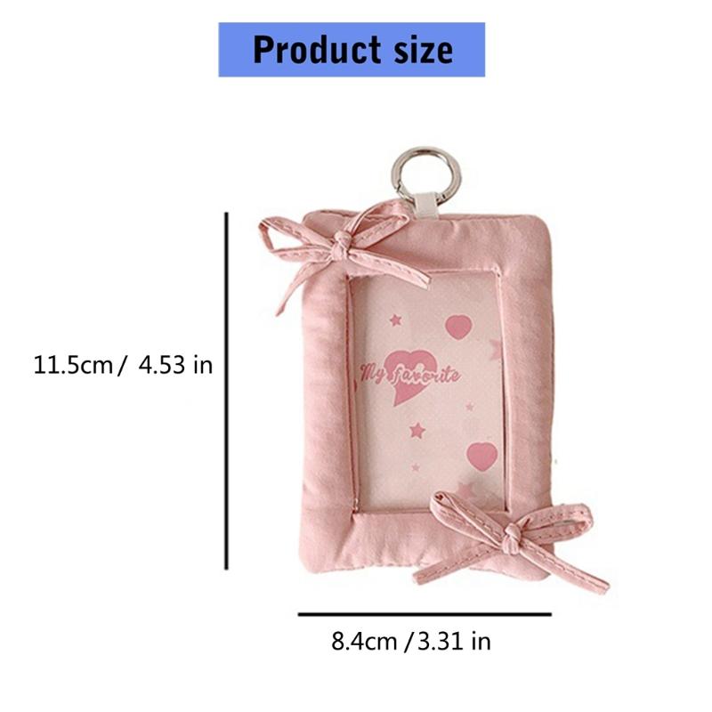 Photocard Holder Korean Popular Photo Card Holder with Keychain ID Cards Holder Pendant Keychain Student Card Sleeves