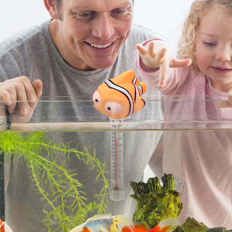 Cartoon Pattern Floating Thermometer Accurate Portable Pool Water Temperature Meter Shatter Resistant For Swimming Pool Aquarium