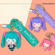 Anime Cartoon Hatsune Miku Pvc Keychain Lovers' Bag Pendant Creative Decorations Cute Bag Pendant Doll Girls Kawaii Gift