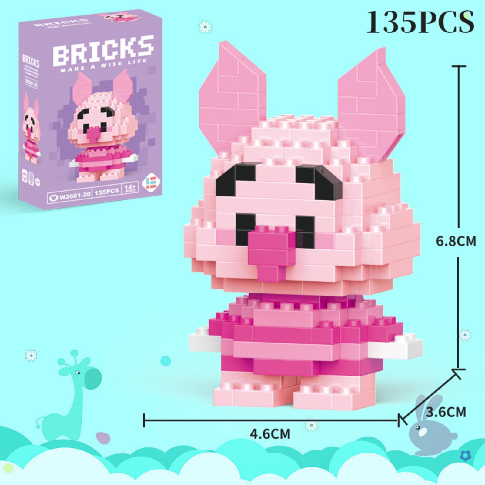 

Educational Building Blocks Toy Compatible with Popular Construction Sets Cartoon Character Puzzle Model Assembly Kit for Kids Creative Play Display One Size белый