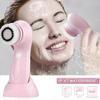 Facial Cleansing Brush - Advanced Cleaning Technology & 3 Brush Heads - USB Rechargeable Electric Rotating Facial (Pink)
