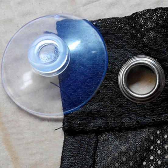 2Pcs Car Interior UV Protection Sun Shades Side Window Curtains + Suction Cups