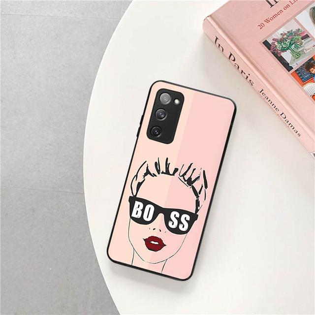 For Samsung S22 5g-deksel Soft Girl Boss Art-deksel til Samsung Galaxy S21 S20 Fe S10 Plus Note 20 Ultra 10 Lite 9 8 telefondeksel
