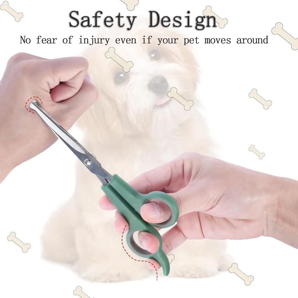Stainless Steel Scissors Professional Dogs Hair Scissor  with Round Tip Pets Cat Dog Durable Safety Hair Dog Grooming Accessorie