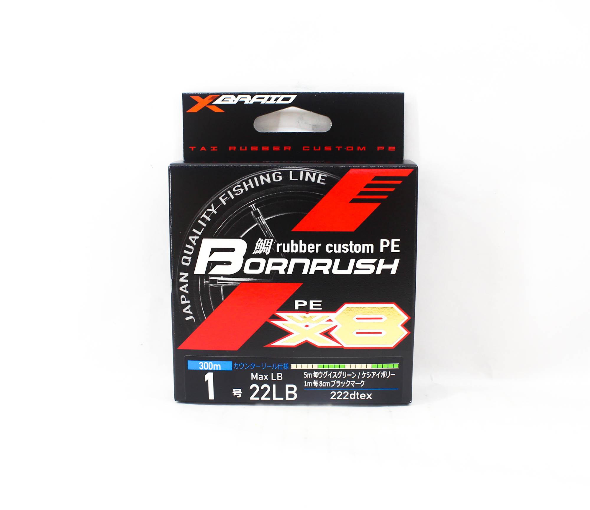 

Линия YGK PE Born Rush WX8 Rubber Custom Line 300 м PE 1, 22 фунта (2852)