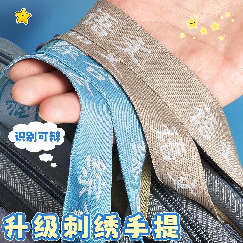 M&G Large Capacity Stationery Storage Bag Three-Layer Mesh Zipper Organizer Folders for School And Office Supplies
