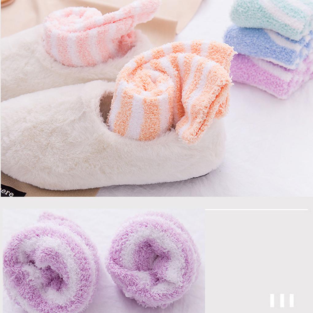 1 Pair Female Sock Cold Winter Warming Elastic Socks Breathable Warm Sleeping Comfortable Footwear Bedroom Dormitory