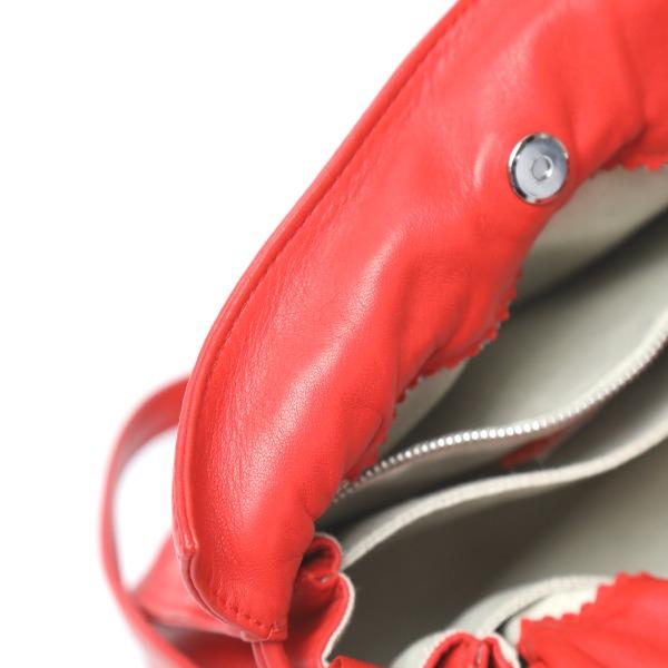LOEWE leather Tassel Shoulder Bag 2WAY leather Red Women 380 82 E17 storage bags Used