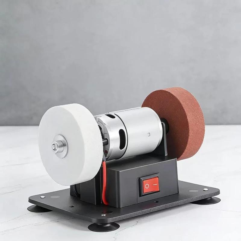 Electric Small Sander High Efficiency Portable Sanding Machine with 2 Wheels for Home DIY Woodworking Metal Polishing