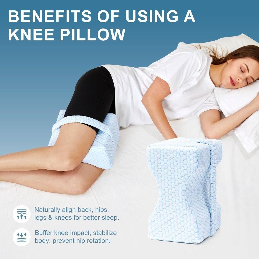 Memory Foam Knee Pillow for Side Sleepers Spine Aligning Blood Circulation Hip Pillow Orthopedic Ergonomic Side Sleeper Pillow