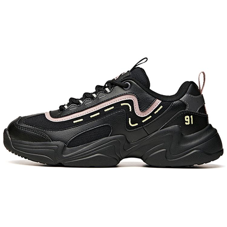 

Anta Comfortable Wear resistant And Lightweight Low top Chunky Sneakers Women s Black 92938862-11 38