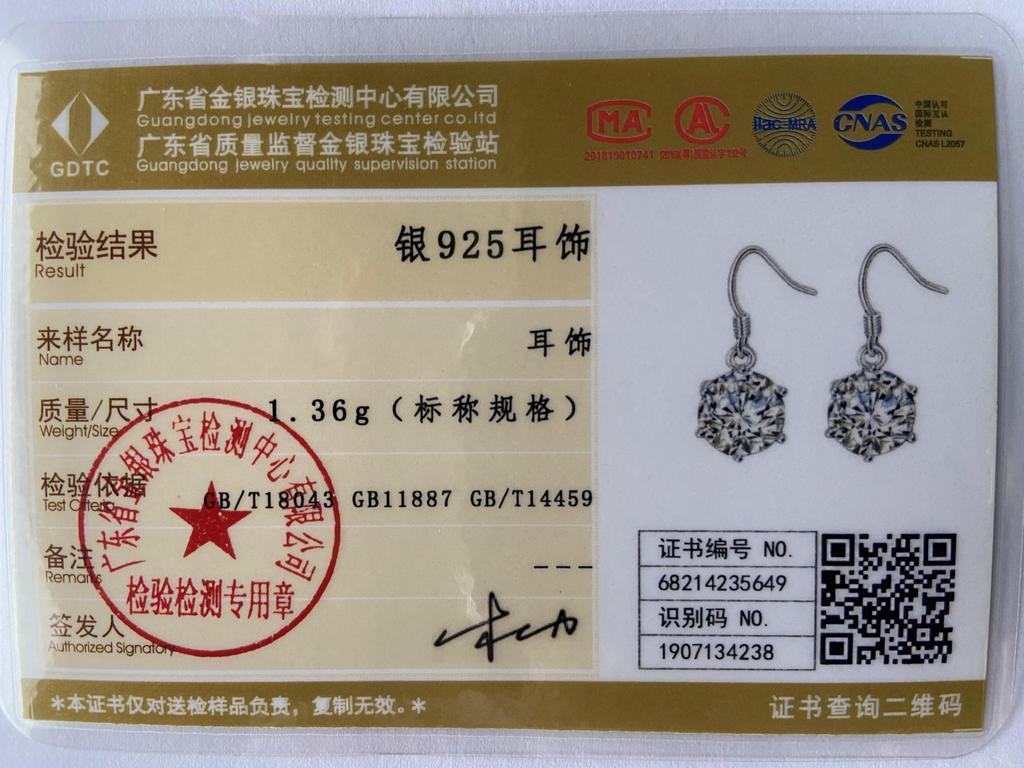 925 Sterlingsilber 10mm/12mm AAA Zirkonia Ohrringe Hochzeitsschmuck