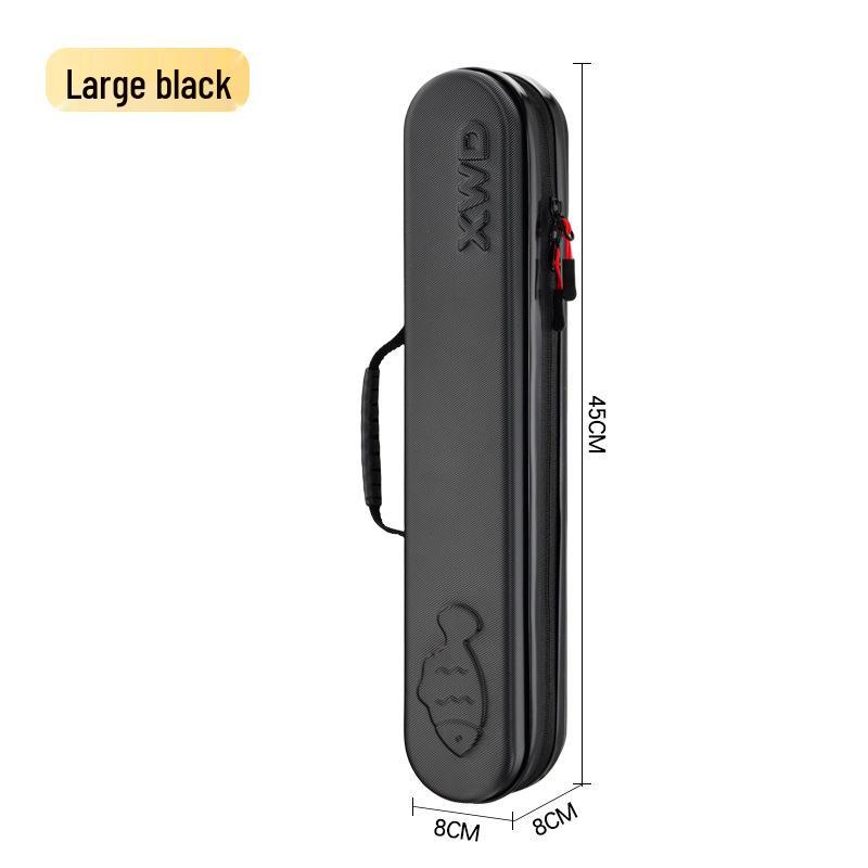 Compact Hard-Shell Fishing Rod Bag - Portable, Small 45cm for Simple Wild Fishing
