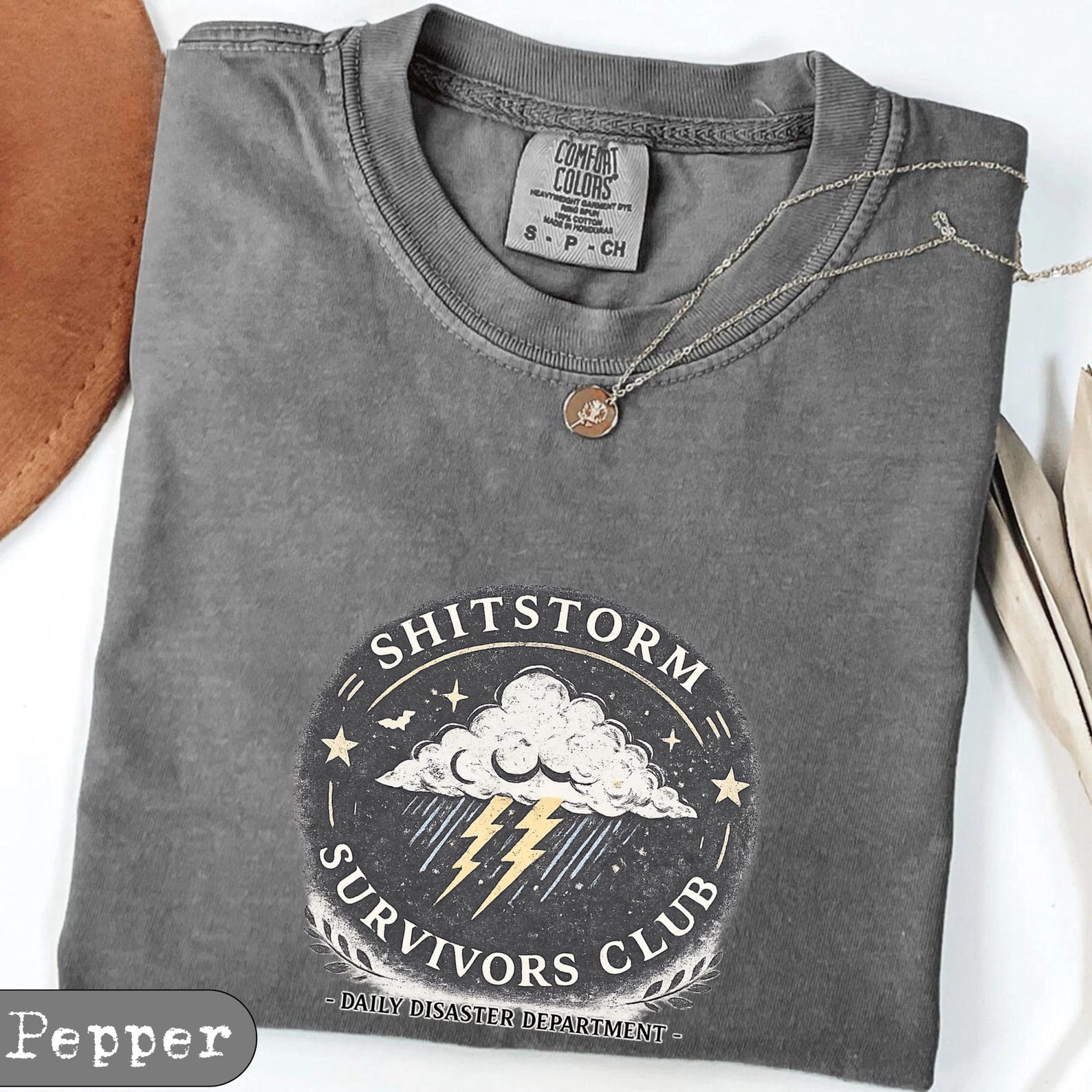Comfort Colors Daily Shitstorm Survivors Club Shirt, Funny Mental Heath Shirt, Sarcastic Self Care Shirt, Funny Graphic Tee Sarcastic Gift 3XL