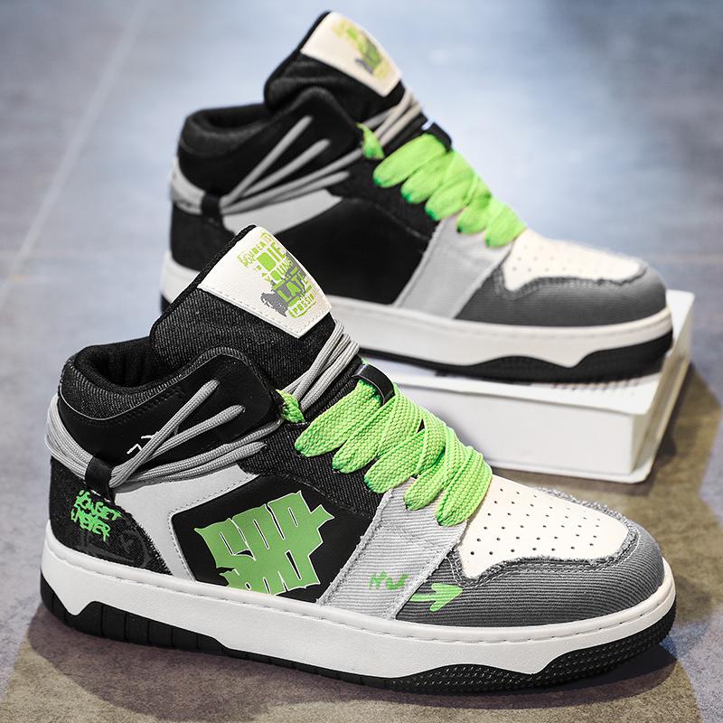 2024 New Men's Casual Sports Shoes Autumn and Winter Outdoor Sports Designer Luxury Fashion Leather Versatile High Top Shoes