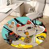 1pc Anime Cat with Binoculars Round Carpet - Office Chair Mat, Non-Slip Rug for Home Decor, Seasonal Gift, Suitable for Office, Living Room