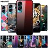 Capa para Honor 90 Lite 5G 90Pro Vidro Temperado Capa Traseira Rígida para Huawei Honor 90 Pro Para-choque Macio Honor90 90Lite Capas Luxo