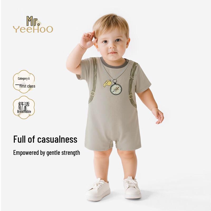 YEEHOO Boys  Short-Sleeve Casual Romper 90