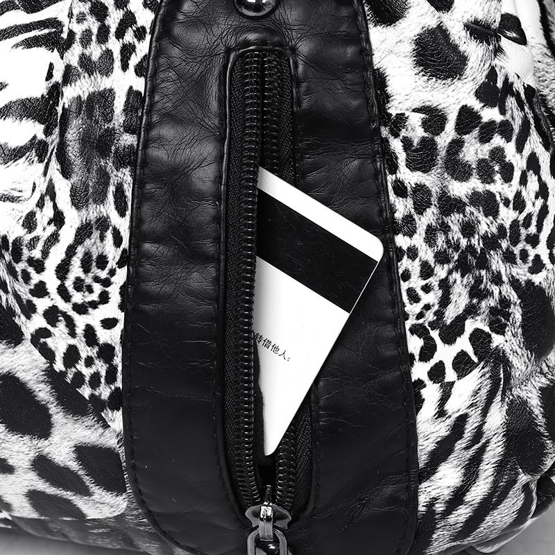 Women's Leopard Print Tote Bag Underarm Handbag